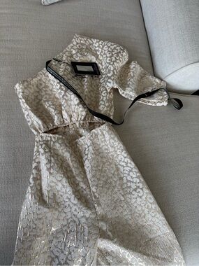 PrettyLittleThing Cream and Gold Jumpsuit